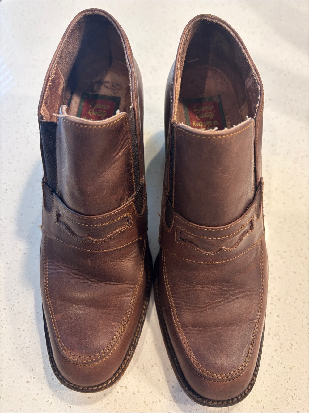 Vintage Jean De Fré Brown Leather Loafer Booties | Women’s Size EU 38 (US 7.5-8)